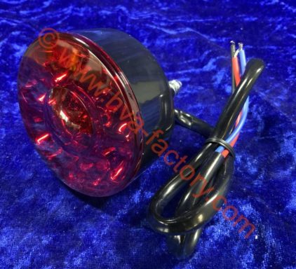Round Tail Light Red 74mm Diameter Full LED with Brake and Number Plate light.  1980 - 1985.     151735501    /    15-17-355-01
